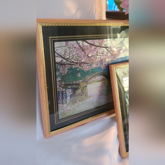 Kintai Bridge with Sakura Cherry  Blossom Tree, Japanese Nature Landscape - Picture 4 of 4